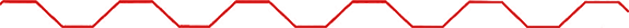 Red line drawing of roof profile