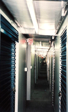 Self storage building interior