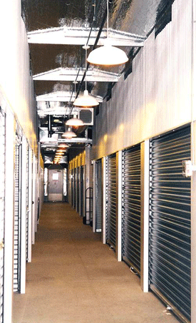 Self storage building interior