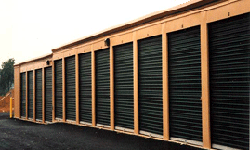 Self storage building exterior view