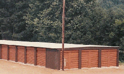 Self storage building exterior view