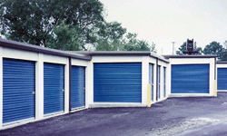 Self storage building exterior view