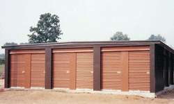 Self storage building exterior view