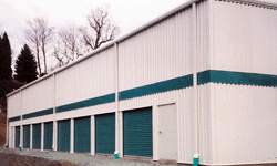 Self storage building exterior view
