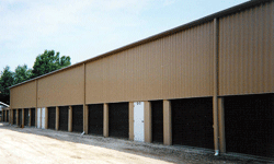 Self storage building exterior view